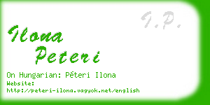 ilona peteri business card